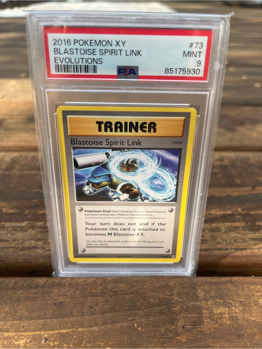 Pokemon Blastoise Spirit Link Trainer Card - Yellow Border